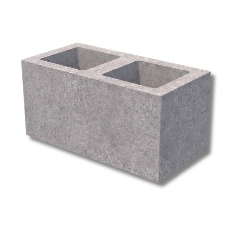Bloco de concreto estrutural, largura 19 cm