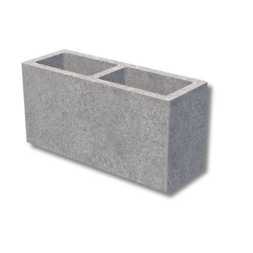 Bloco de concreto de vedação, largura 14 cm