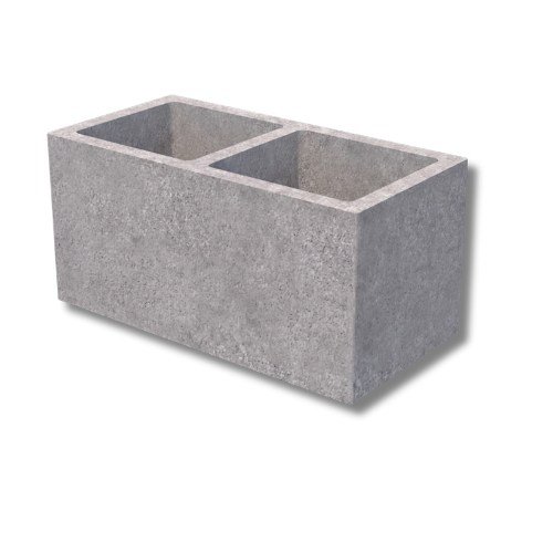 Bloco de concreto de vedação, largura 19 cm