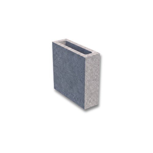 Meio bloco de concreto, largura 9 cm
